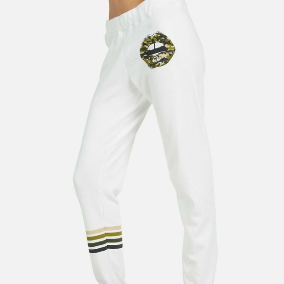 Lauren Moshi Gia Camo Lip in Milk Sweatpants - Picture 4 of 6
